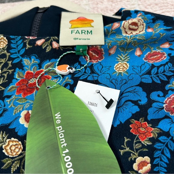 NWT Farm Rio Arabesque Floral Jersey Midi-Dress Size Small - Picture 7 of 16